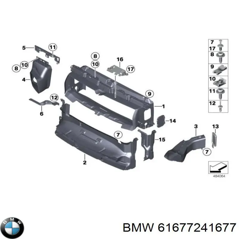 Купить 61677241677 BMW Шланг омывателя фар