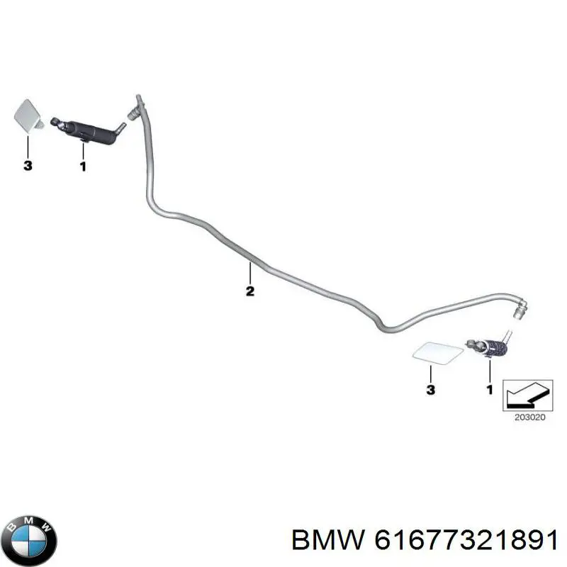 61677321891 BMW форсунка омывателя фары передней левой
