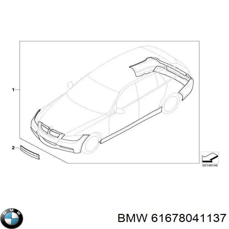 Накладка форсунки омывателя фары передней 61678041137 BMW