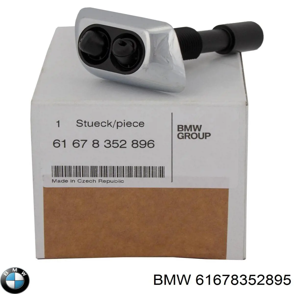 Tobera de agua regadora, lavado de faros, delantera izquierda 61678352895 BMW