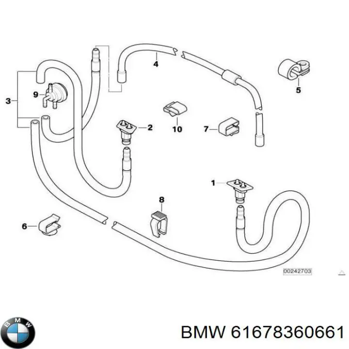 TQ21385 Tqparts Сопло омывателя фары передней, левой