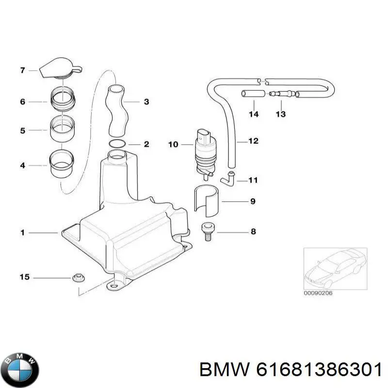  BMW 61681386301 цена, от 13.16 USD