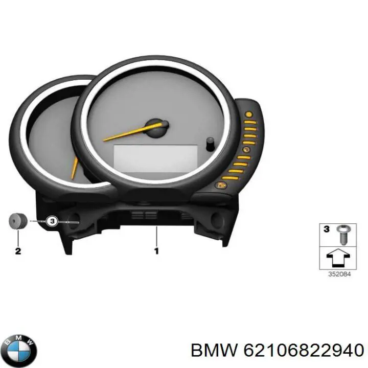 Панель приборов 62106830788 BMW