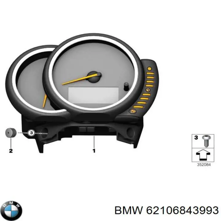 Панель приборов 62106843993 BMW