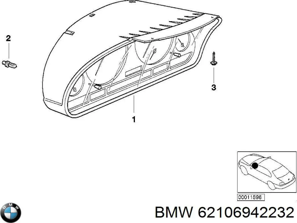62118372366 BMW painel de instrumentos (quadro de instrumentos)