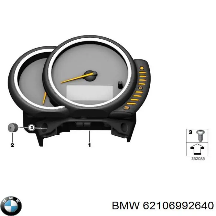 Панель приборов 62106992640 BMW