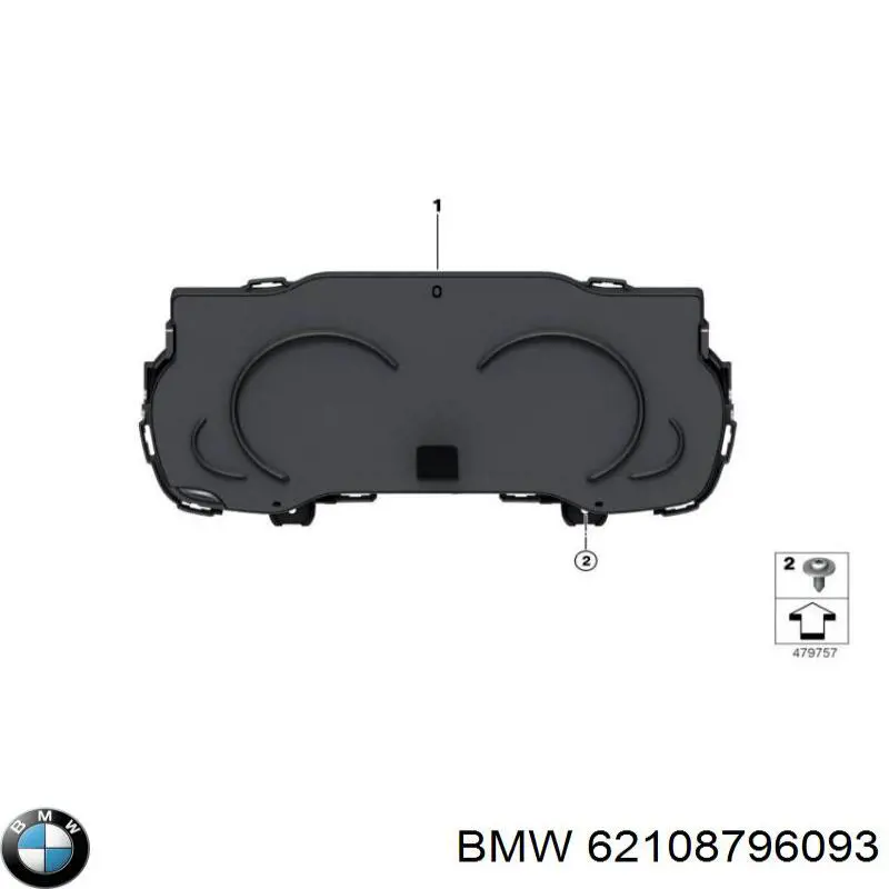 Панель приборов 62108796093 BMW