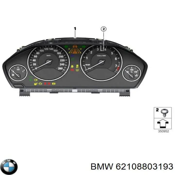 Приборная доска (щиток приборов) BMW 62109325204 цена, от 126.69 USD