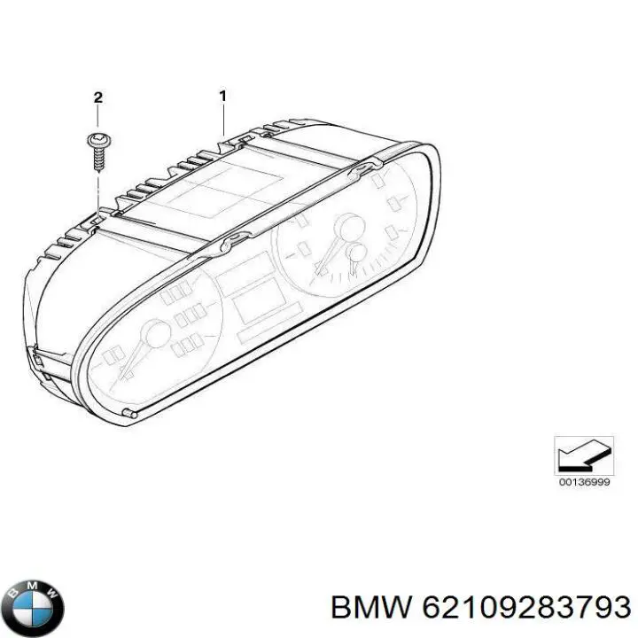 62116960487 BMW painel de instrumentos (quadro de instrumentos)