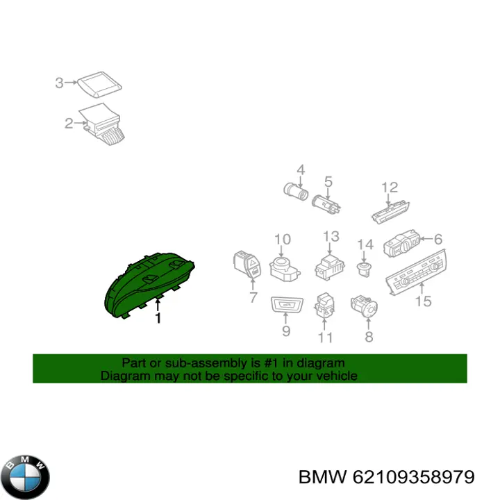 Панель приборов 62109358979 BMW