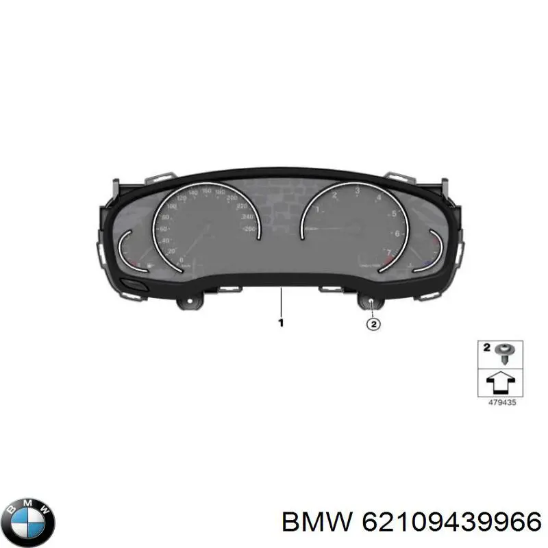 Приборная доска (щиток приборов) BMW 62109842916 цена, от 1988.56 USD