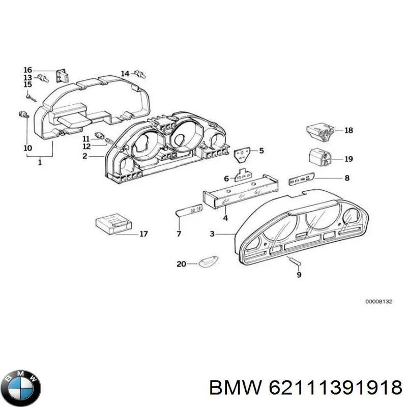 62111391918 BMW Щиток приборов