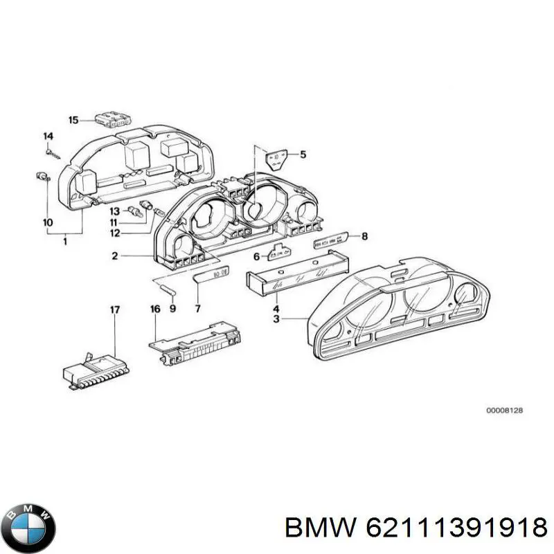 Приборная доска (щиток приборов) BMW 62111391918 цена, от 173.82 USD