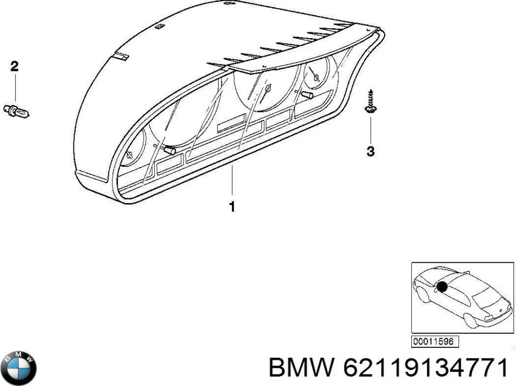 Приборная доска (щиток приборов) BMW 62119134771 цена, от 126.69 USD