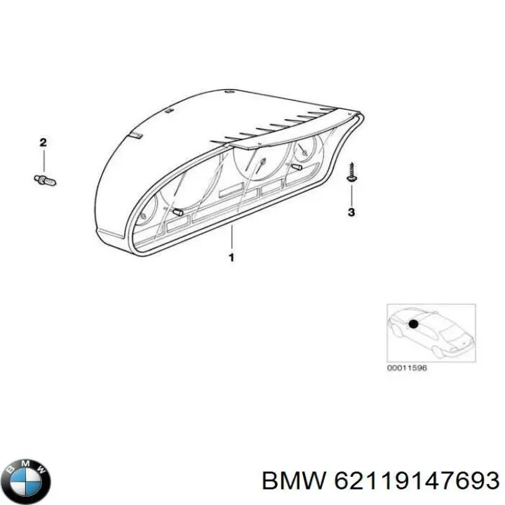 Приборная доска (щиток приборов) BMW 62119147693