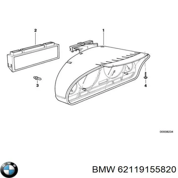 62119155820 BMW приборная доска (щиток приборов)