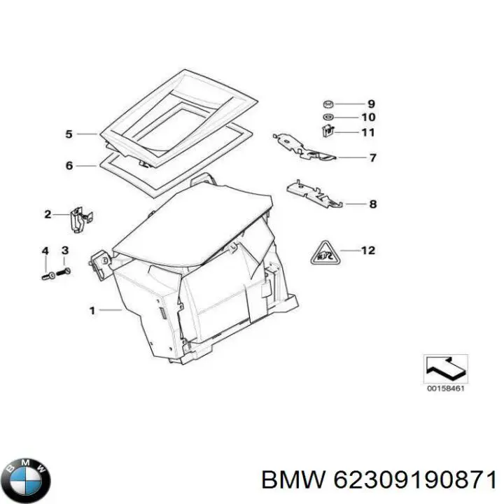 62309190871 BMW Дисплей-проекции на лобовое стекло