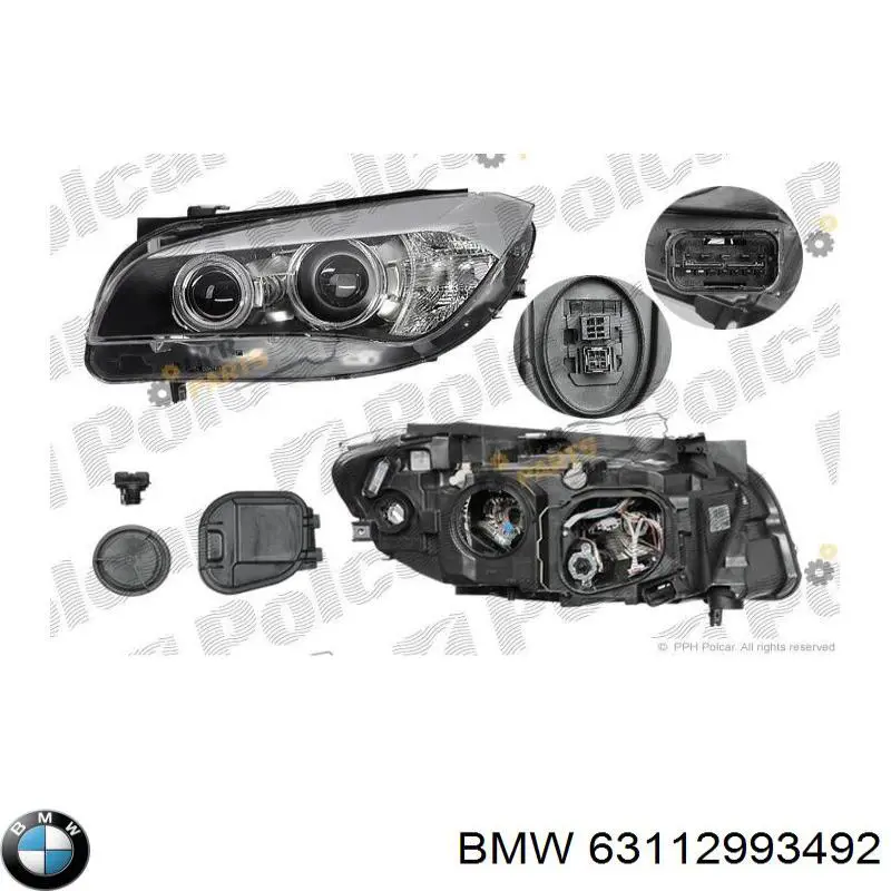 Правая фара 2993492 BMW