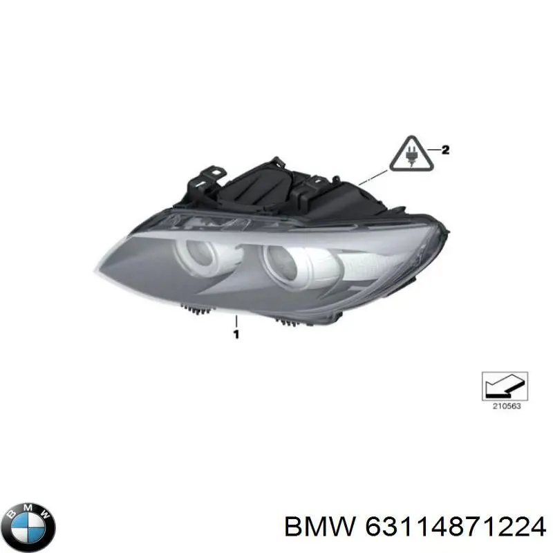 Фара правая 63114871224 BMW