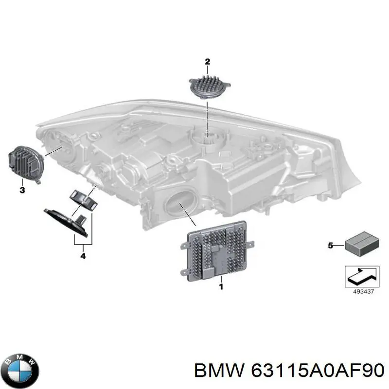 Модуль управления (ЭБУ) адаптивного освещения на BMW X1 (F48) купить.
