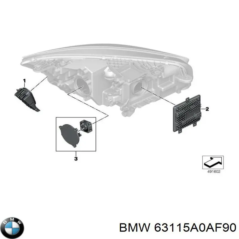 Modulo de control de iluminacion adaptable (ecu) 63115A0AF90 BMW