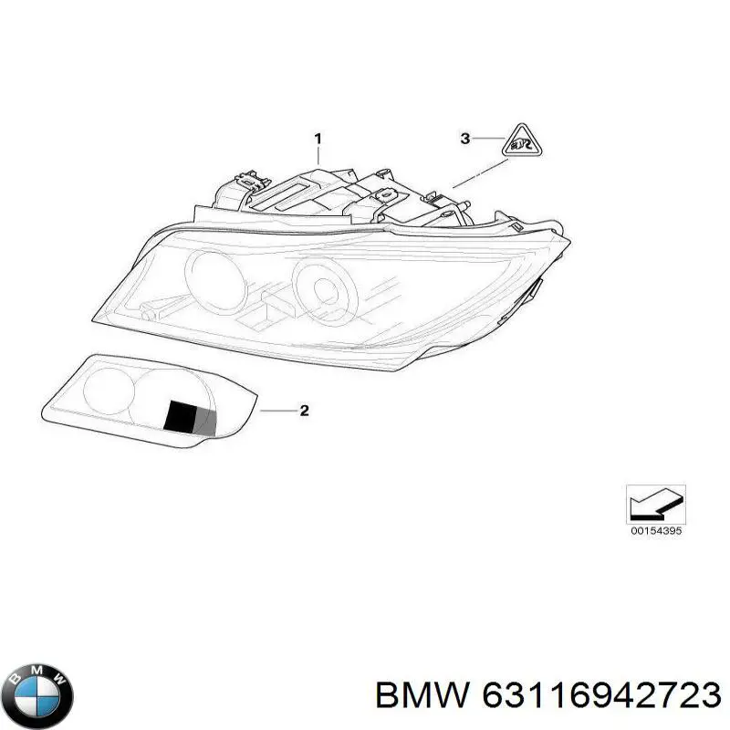 Купить 63116942723 BMW Фара левая передняя