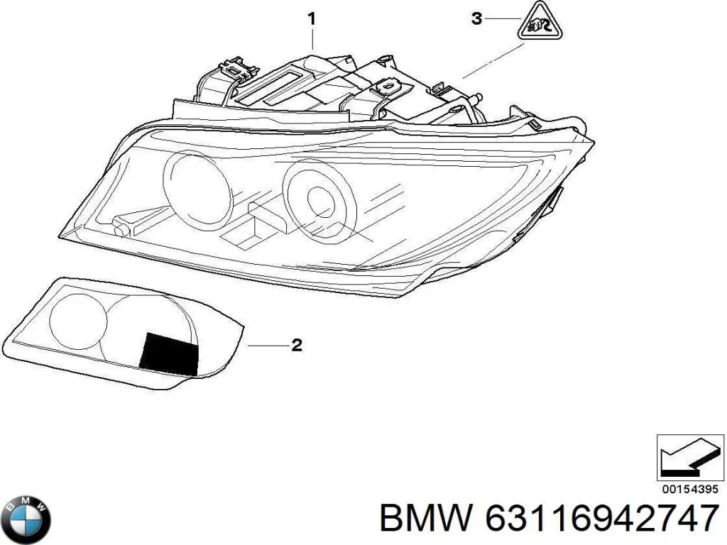 Купить 63116942747 BMW Фара левая передняя