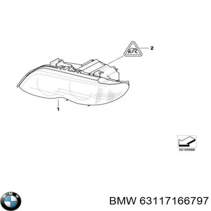 63117166797 BMW фара левая