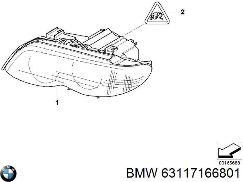 Фара левая 63117166801 BMW