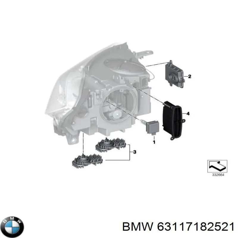 Купить 63117182521 BMW Указатели поворота (передние)