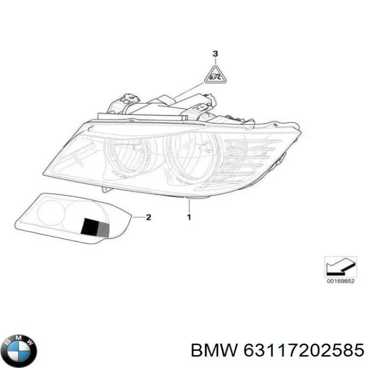 Фара левая 63117202585 BMW