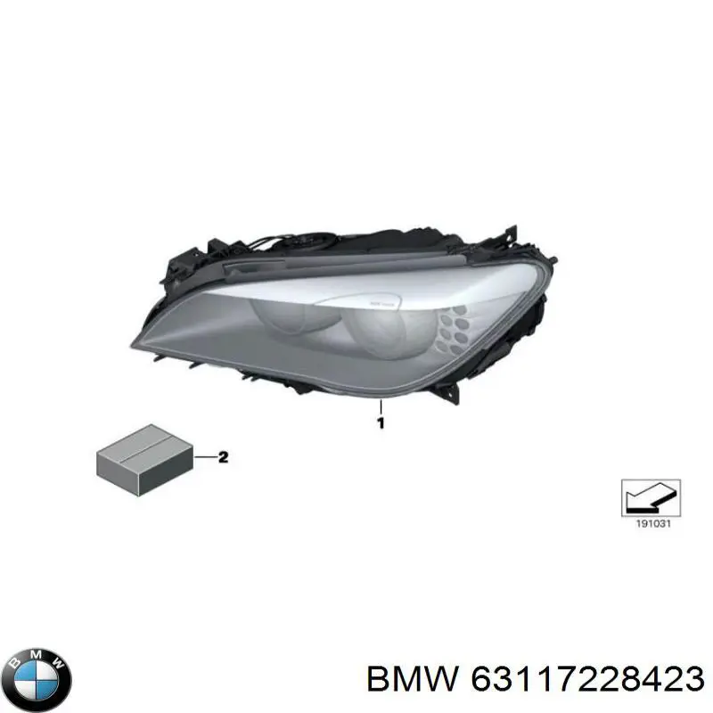 Фара левая BMW 63117228423 цена, от 106.94 USD
