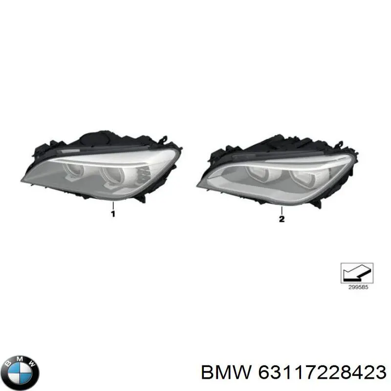 Купить 63117228423 BMW Фара левая передняя