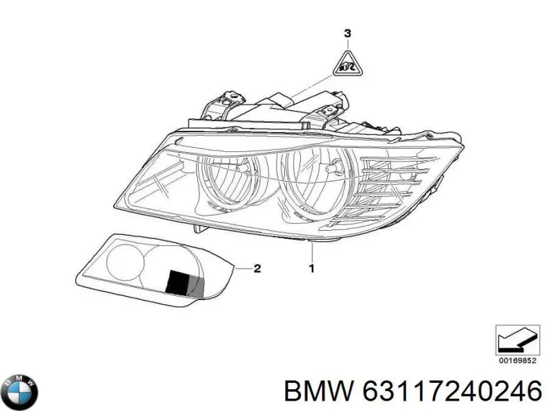 Купить 63117240246 BMW Фара основная правая