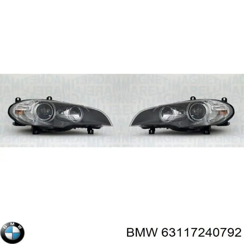Правая фара 7240792 BMW