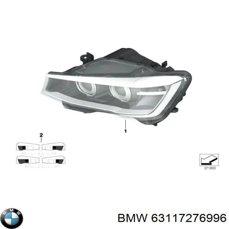 Фара правая 63117276996 BMW