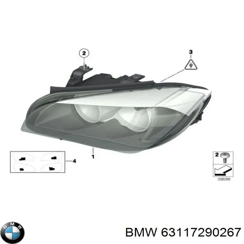 Фара левая 63117290267 BMW