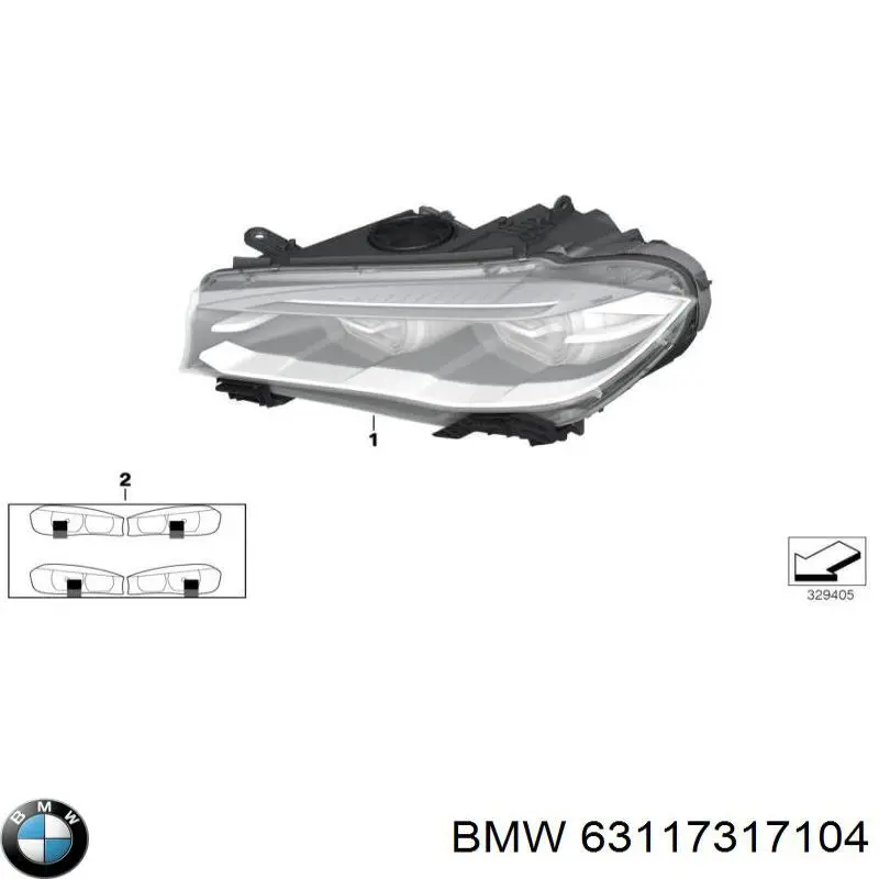 63117317104 BMW Фара передняя правая
