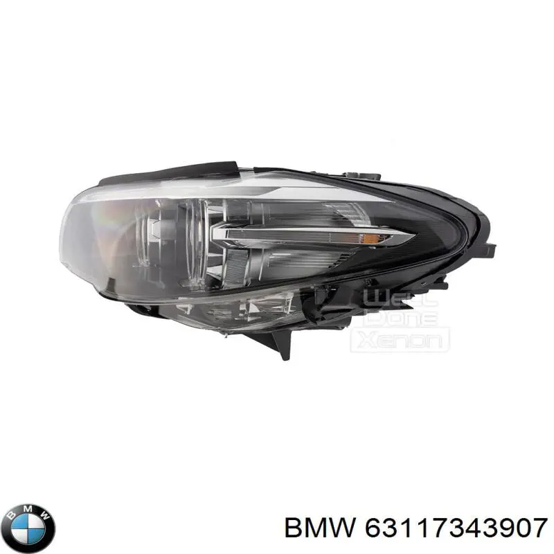 Левая фара 7343907 BMW