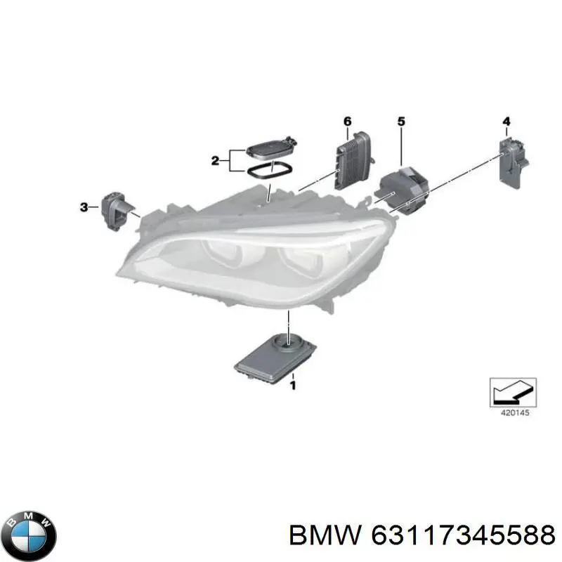  BMW 63117345588 цена, от 31.67 USD