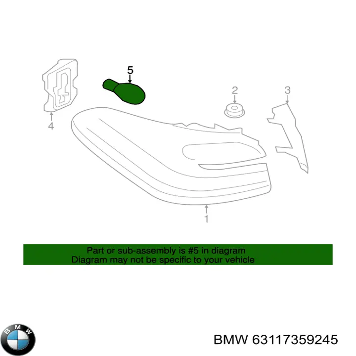 Лампочка ближнего света 63117359245 BMW