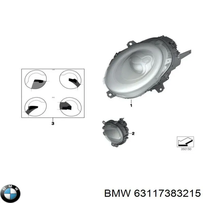 Фара левая 63117383215 BMW