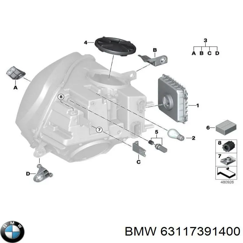  BMW 63117391400 цена, от 127.12 USD