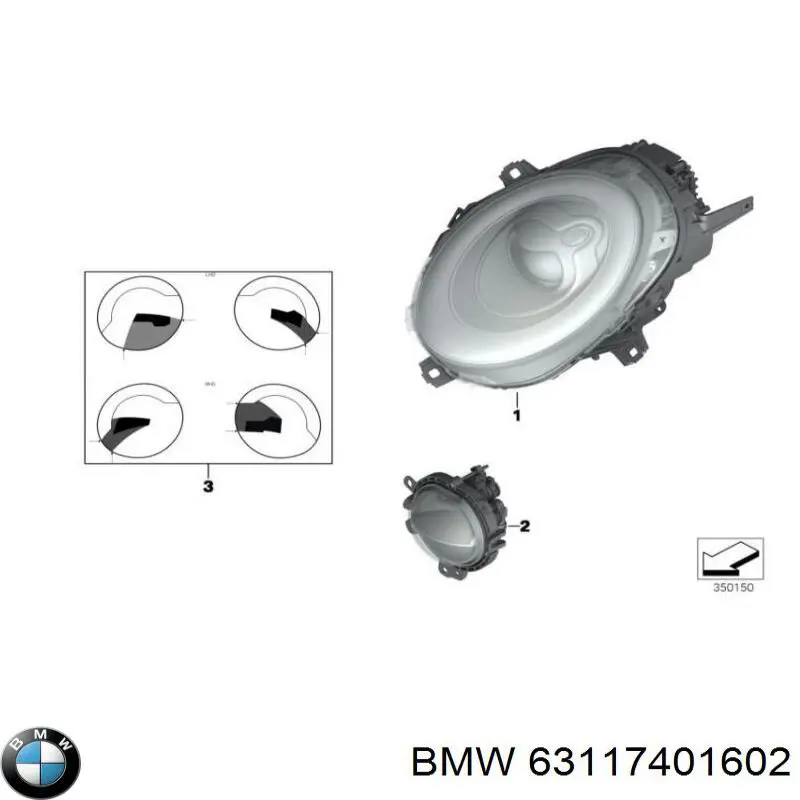 63117401602 BMW luz direita