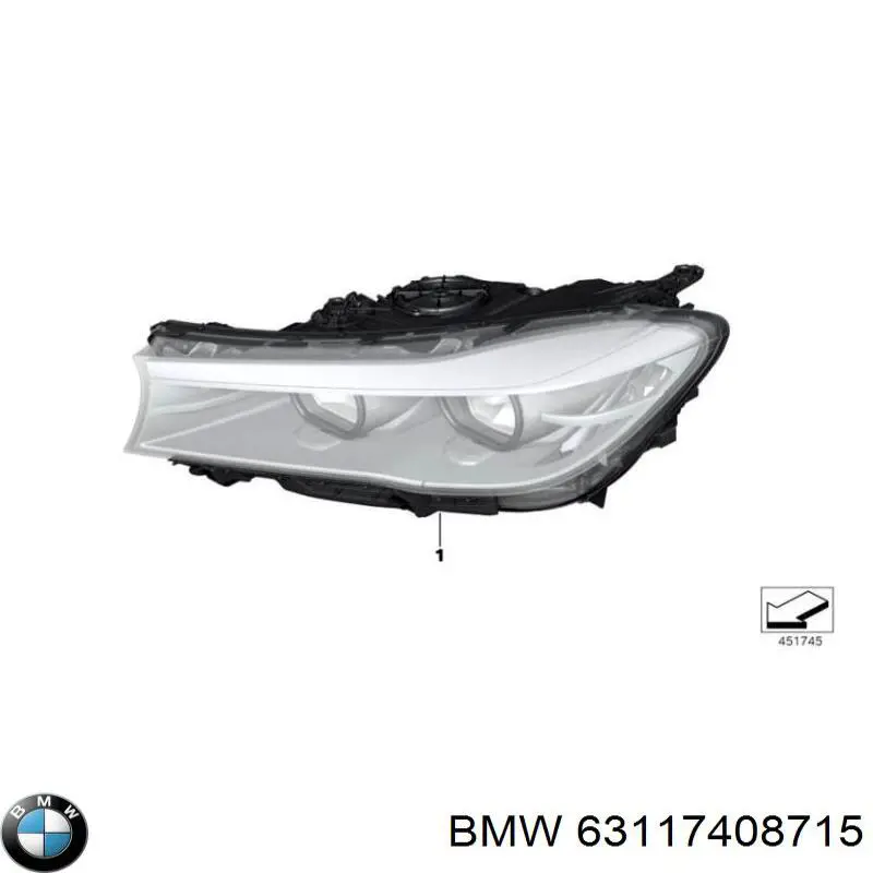 63117408715 BMW Фара