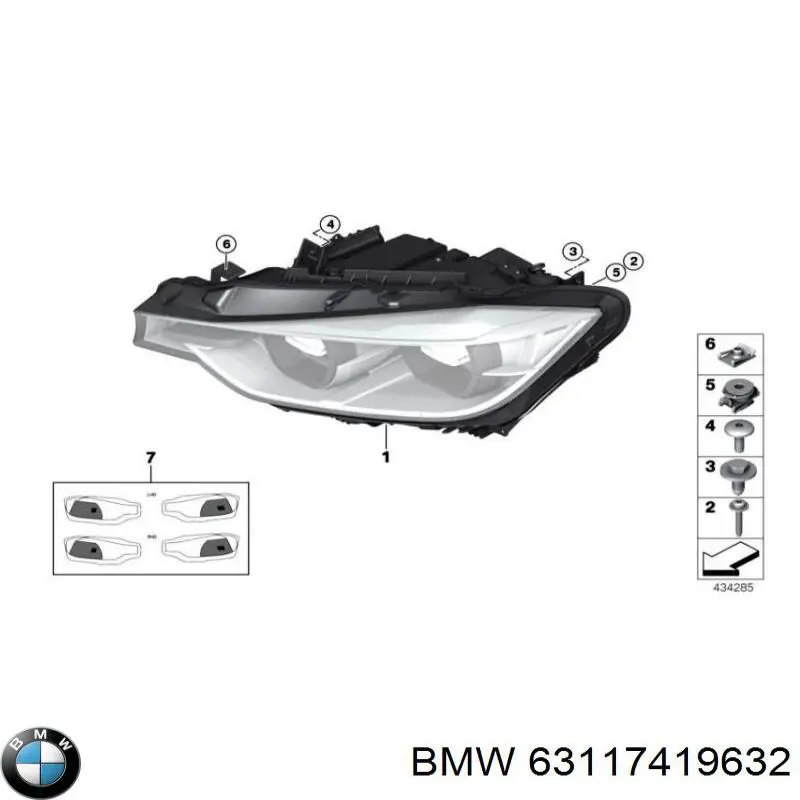 Фара правая 63117419632 BMW