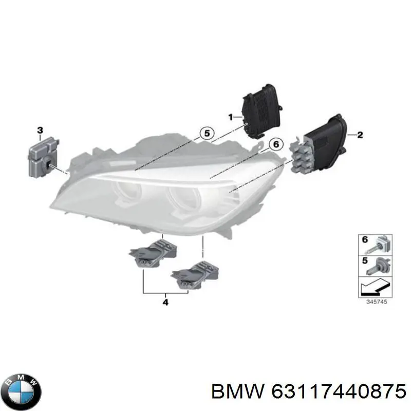 63117440875 BMW unidade de controlo de iluminação