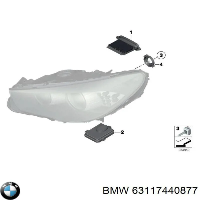 Модуль управления (ЭБУ) светом фар BMW 7427607