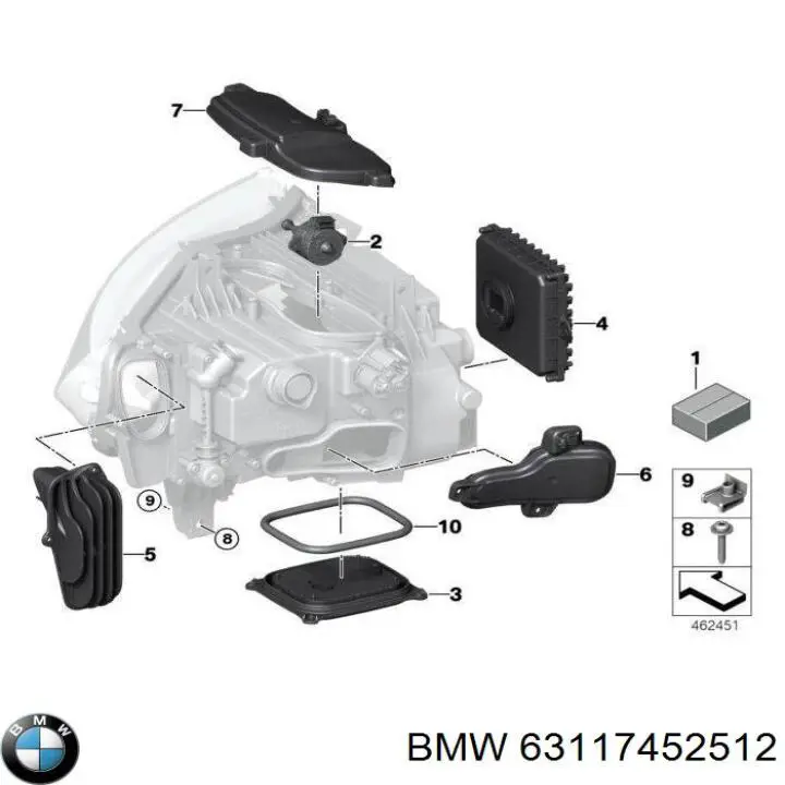 Купить 63117452512 BMW Прокладка адаптера маслянного фильтра