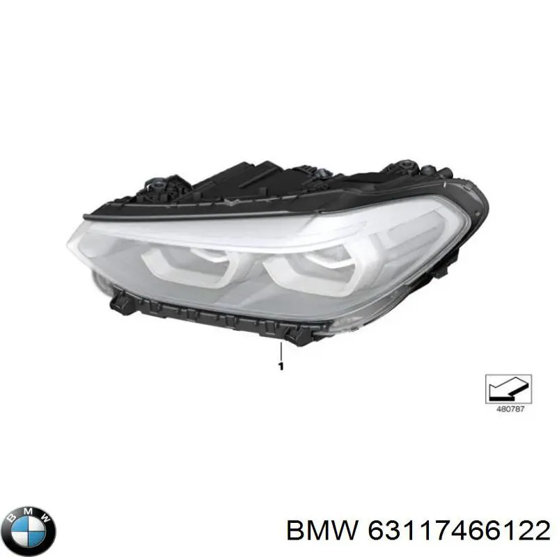 63117466122 BMW Фара передняя правая
